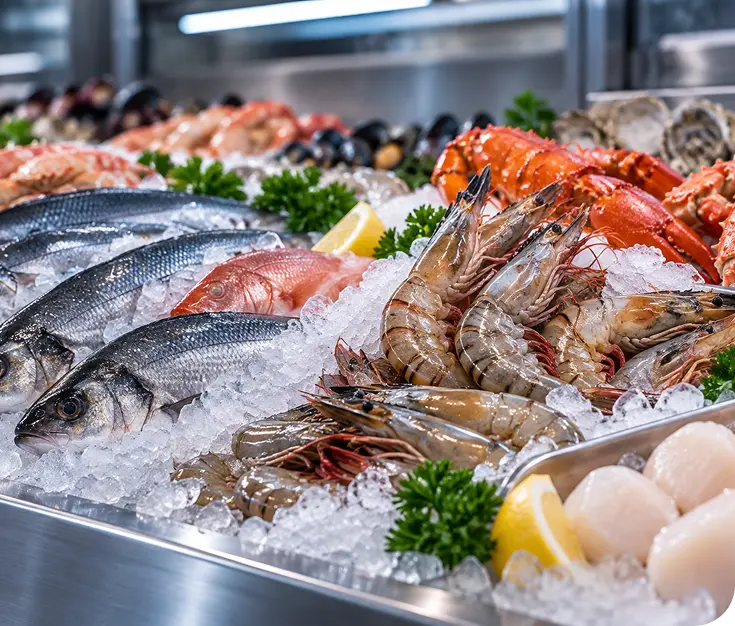  Fisheries & Seafood Refrigeration Solutions ,Premium ice cream products in cold storage