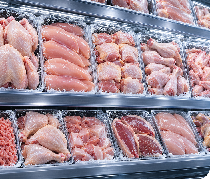 poultryPremium ice cream products in cold storage